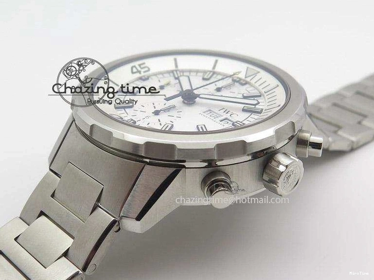 MIROTIME 0404 Versatile Aquatimer Chrono IW376803 V6F 1:1 Best Edition White Dial On SS Bracelet A 7359